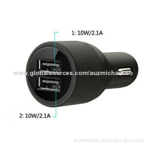 Dual-car Charger, 4.2A, with Indicator, USB Cable for iPhone/iPad